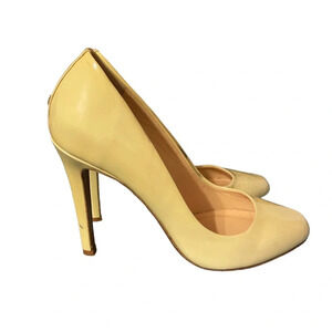 MULBERRY YELLOW PATENT LEATHER HEELS